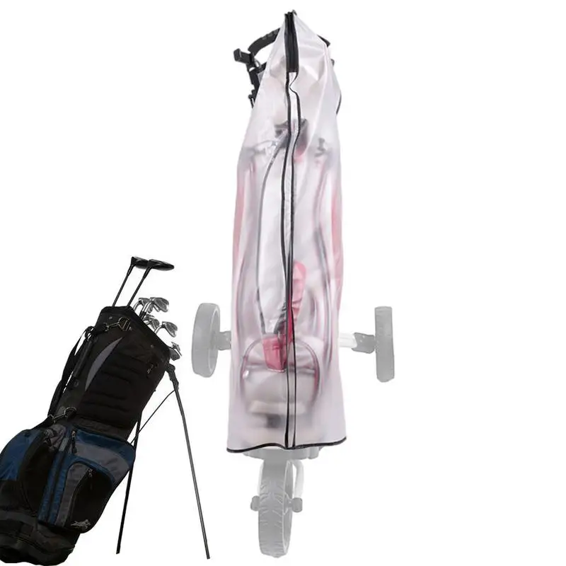 

Golf Bag Hood Cover Transparent Dustproof Waterproof Protection Golf Bag Cover Zippered UV-Proof Cover For Golf Bag Golf Bag