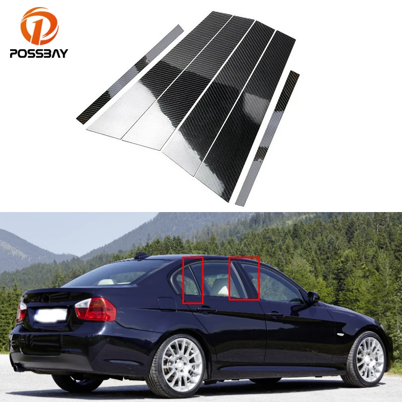 

6 шт., декоративная крышка из углеродного волокна для BMW 3 серии E90 2005-2012