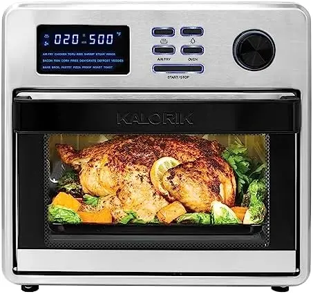 

Complete Digital 26-Quart 10-in-1 Countertop Air Fryer Oven, 15 Accessories & 60-Recipe Hardcover Cookbook, 21 Presets, 170 Hom