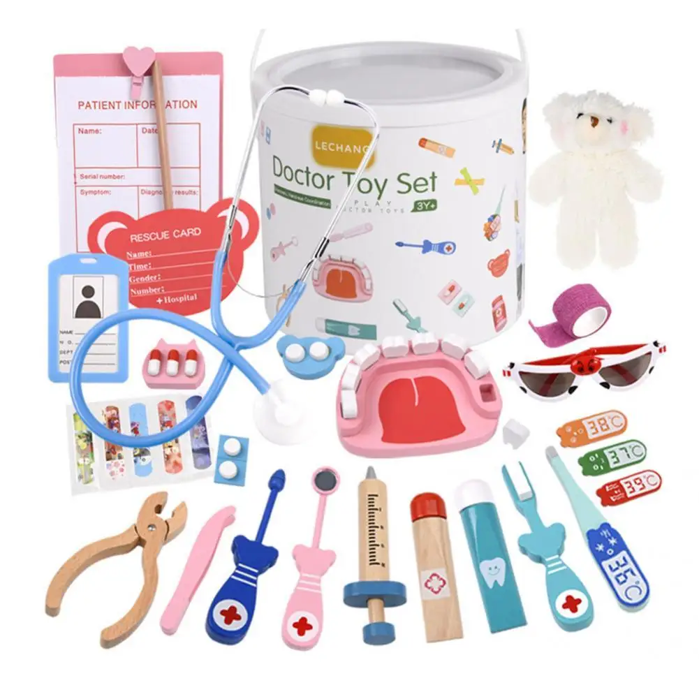 

1 Set Practical Pretend Doctor Toy Fine Workmanship Durable Medicals Toy Kit Many Kinds Pretend Doctor Toy