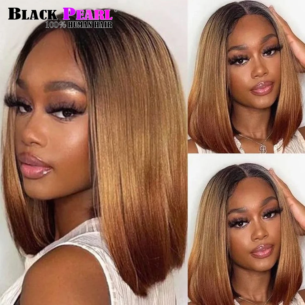 Черный жемчуг прямой 13x4 HD прозрачный парик спереди человеческие волосы Remy для