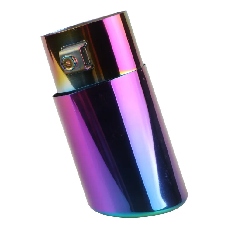 Universal Car Muffler Exhaust Tip Stainless Steel Round Pipe Chrome Tail Accessories Silver |
