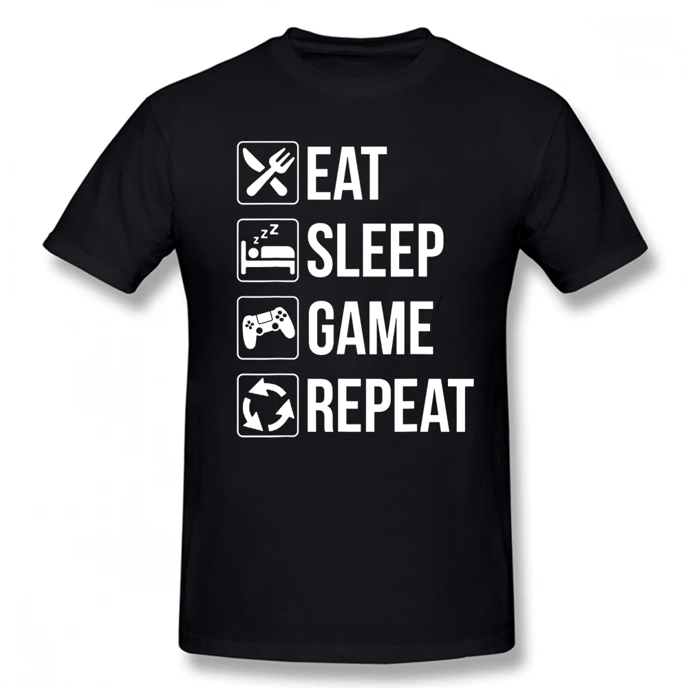 

Футболка мужская с надписью «Eat Sleep»