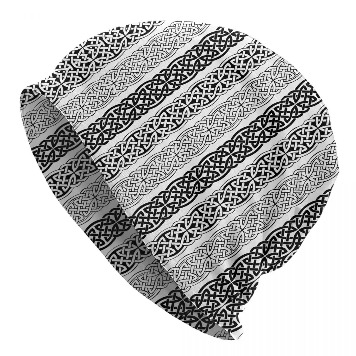 

Autumn Winter Skullies Caps Man Ancient Viking Pattern Skullies Hat Graphic Print Female Vikings Triquetra Logo Winter Beanies