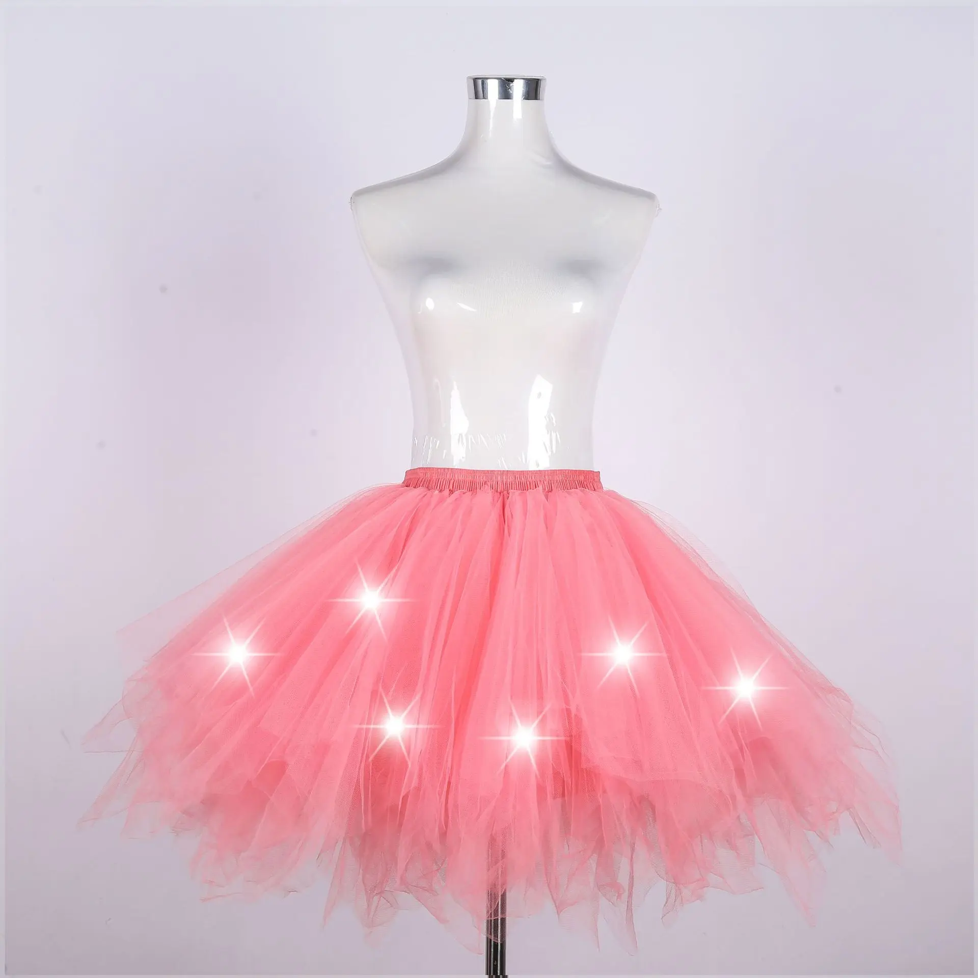 

Children Girls LED Light Up Glow Puffy Skirt Anime Lolita Cosplay Costume Performance Dress Ballet Dance Wear Show Halloween