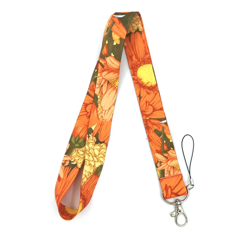 

Vintage Sunflowers Neck Strap Lanyards ID badge card holder keychain Mobile Phone Strap Gift Ribbon webbing necklace