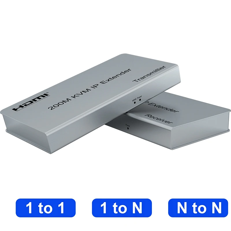 

200 м HDMI KVM IP-удлинитель по RJ45 Cat5e/6 1080P HDMI Ethernet-удлинитель разветвитель один ко многим гигабитным сетевым коммутатором