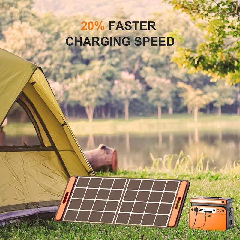 Portable Power Station 500W 518Wh Solar Generator, 3.5 Hours Fully Recharged LiFePO4 Power Station with PD 60W Quick Charge