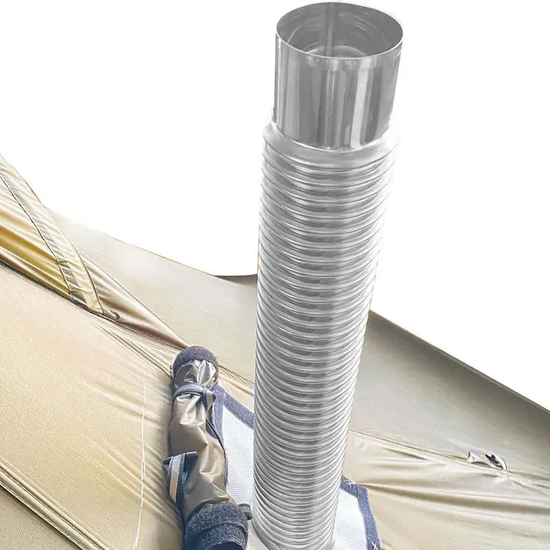 

Гибкая труба для горелки, складная труба из нержавеющей стали для свежего воздуха, удлинитель для печи в гранулах, гибкая труба для горелки ...