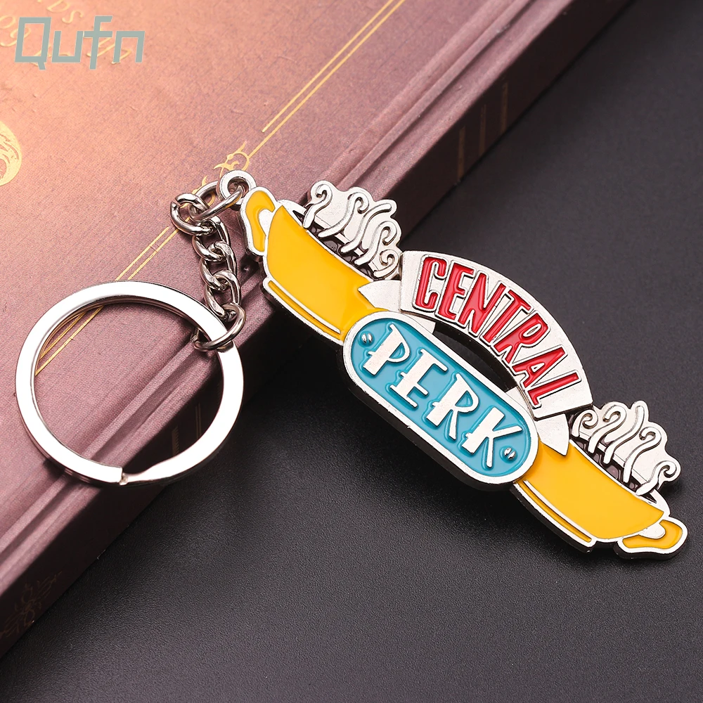 American TV show Friends Keychain Central Perk Coffee Time Pendant Key Chain For Best Friend Car Keyring llavero Jewelry Gifts