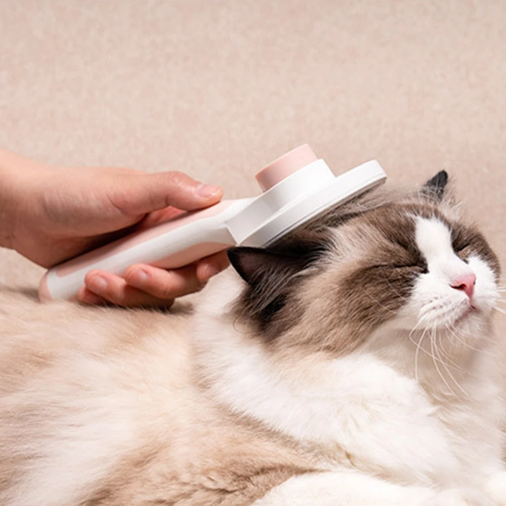 

Расческа для домашних животных, самоочищающаяся щетка для нарезки шерсти у собак и кошек, спутанные волосы, улучшает кровообращение