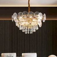 light luxury crystal chandelier post modern glass chandelier creative living room lamp dining room bedroom luxury lamps