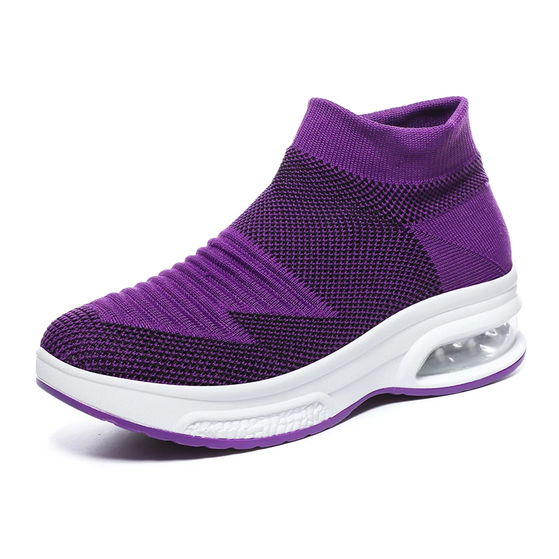 Women's Sneakers Air Cushion Casual Shoes Outdoor Mesh Breathable Women Sport Shoes for Running Walking Slip on Solid Size 35-42