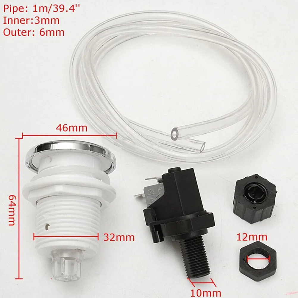

Three-piece Sets Sanitary Equipments ABS+PVC+stainless Steel Hot Tubs Hose Air Pressure Switch Air Button Massage Tub