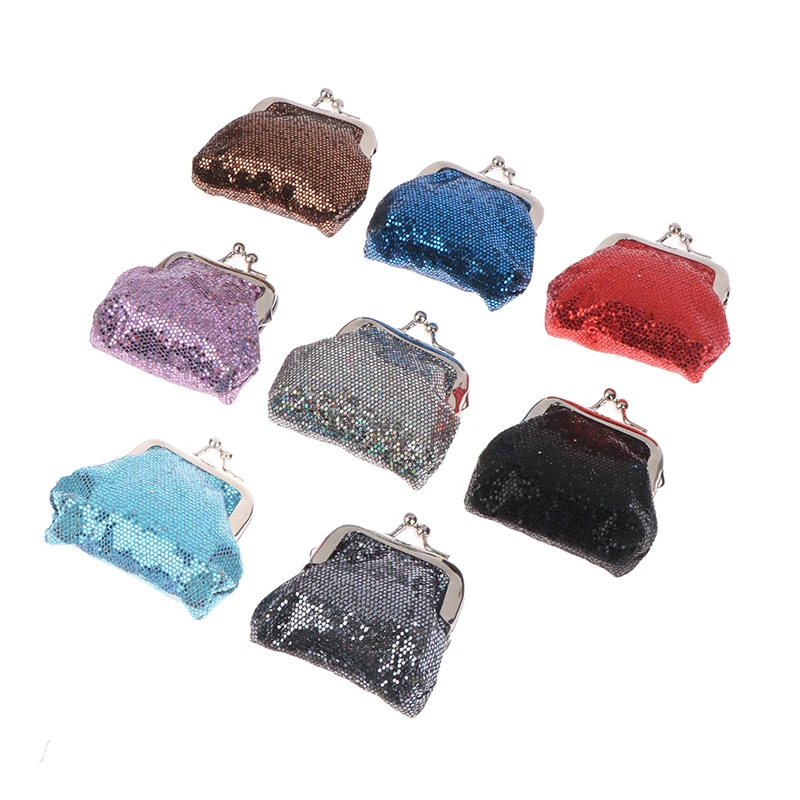 

Миниатюрный кошелек для кукольного домика 1/6, сумка для хранения, кошелек, модный Дамский кошелек с монетницей, Сумка с блестками, аксессуар...