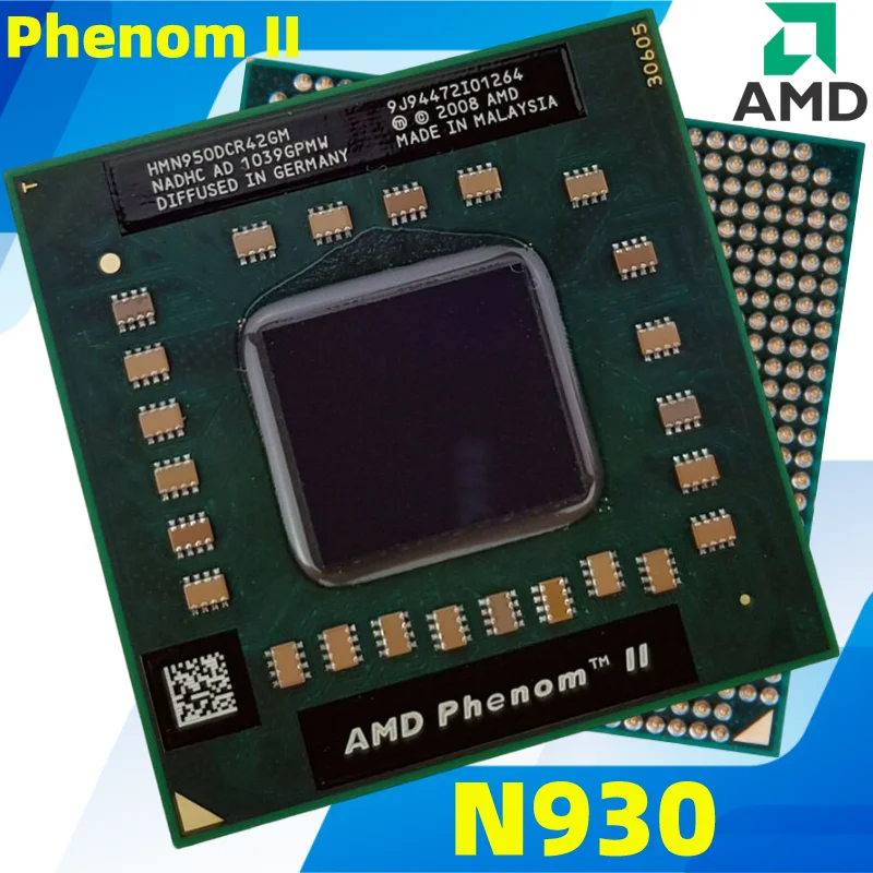 Процессор для ноутбука Phenom II N930 2 ГГц/2 Мб/4 ядра/процессор Socket S1 (S1g4) |