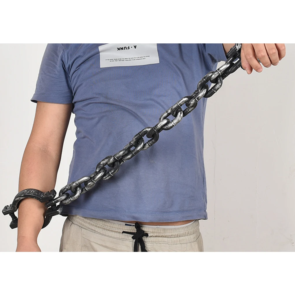 

Игрушки на Хэллоуин, цепочка, наручники, пластиковая ручная работа, скоба, износостойкая, металлическая поверхность с покрытием для бара