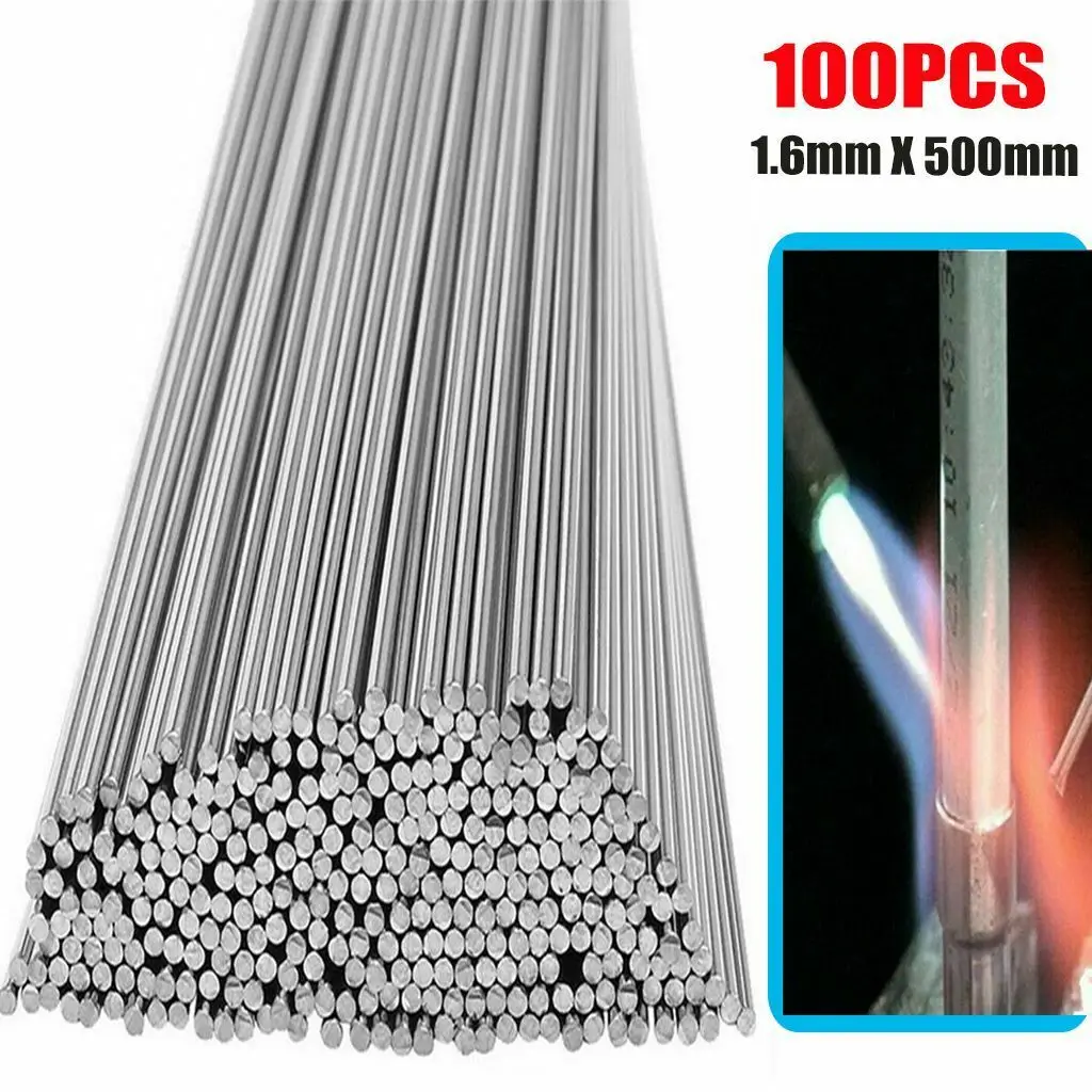 

100pcs Welding Rod Spraying 1.64ft Aluminum Brazing Rod Flux-Cored Practical ​Quality Durable Welding wire 1.6MM X 50CM