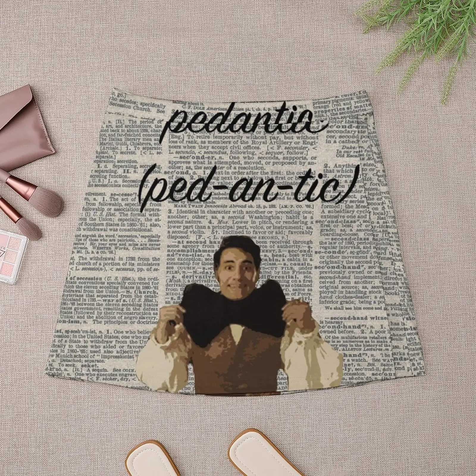 Viago (Dictionary Page) мини-юбка из полиэстера