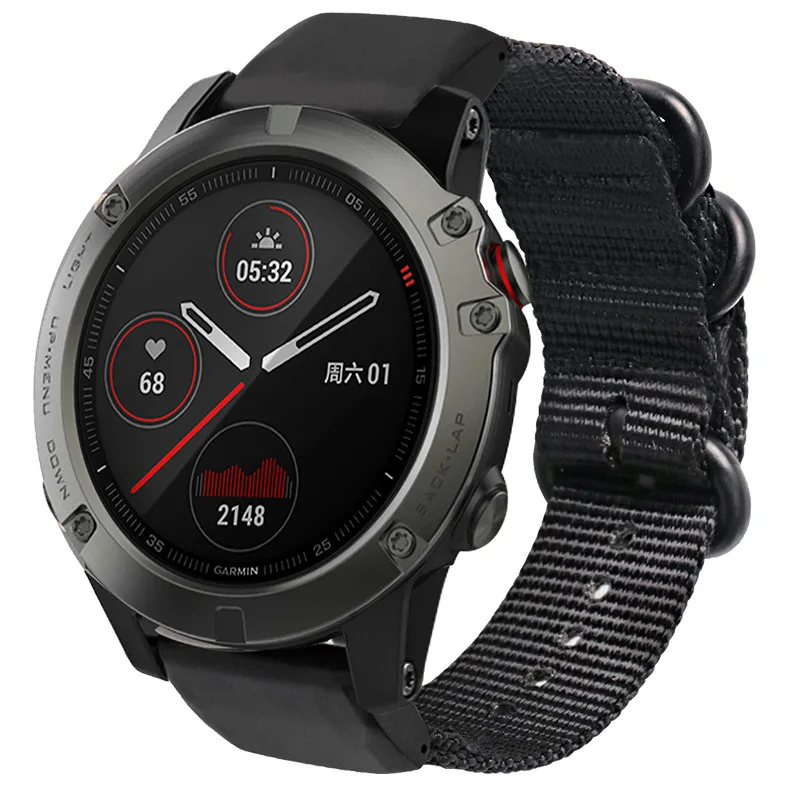 Ремешок нейлоновый для наручных часов Garmin Fenix 7X 6 Pro 26/22/20 мм |
