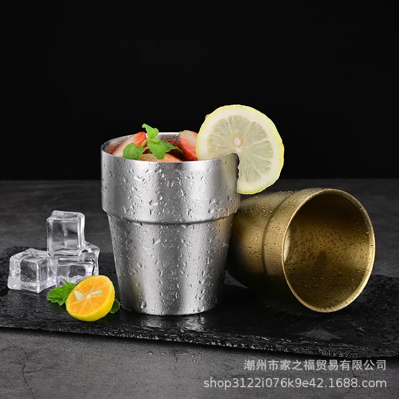 

180ml 260ml 300ml Stainless Steel Beer Cups Household Office Bar Water Drinks Coffee Tumbler Tea Milk Mugs Kitchen Drinkware