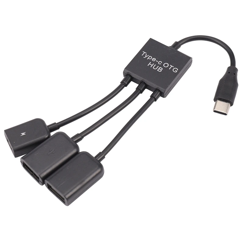 USB 3.1 типа C папа на 2 двойных A 2.0 мама + Micro-USB 3 в 1 OTG-концентратор