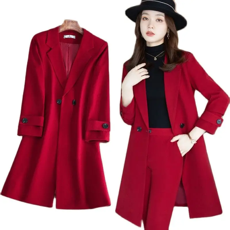 Spot wholesale high-quality fabric formal dress women's business suit suit jacket autumn winter professional ol style suit long