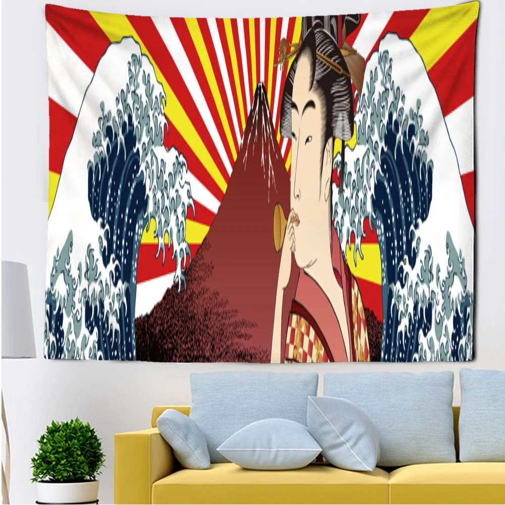 

Japanese Character Costume Style Tapestry Funny Pattern Creative Imagination Wall Bedroom Kitchen Decor Decoration Household