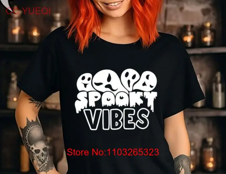 Рубашка Spooky Vibes рубашка Stay футболка Favorite Halloween искусство