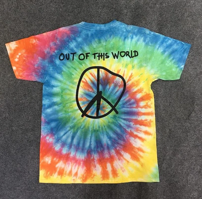 

22SS High Quality Batik Graffiti 100% Cotton EU Size Astroworld T Shirts Men Women Fashion Summer Genshin Impact Grunge Clothes
