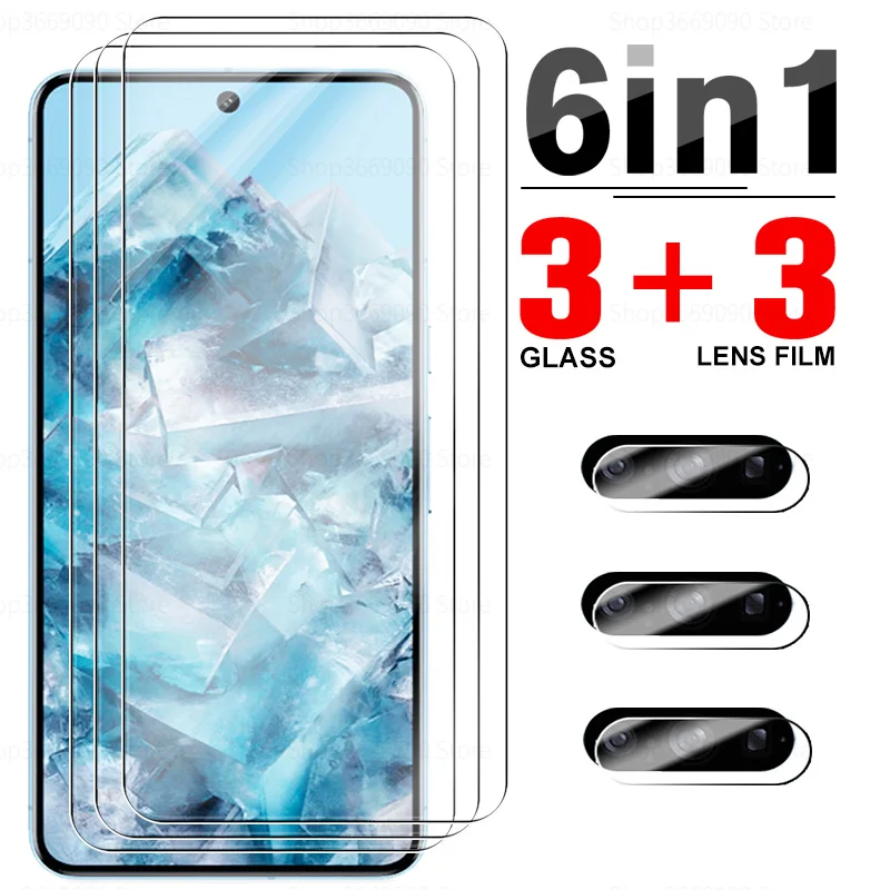 

Закаленное стекло 6 в 1 для Google Pixel 8 Pro, защита экрана Googe Pixel 8Pro Pixel8 Pixel8Pro, защитная стеклянная пленка для объектива камеры