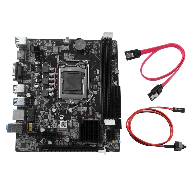 

B75 Motherboard Set With Switch Cable+SATA Cable LGA1155 2XDDR3 1066/1333/1600Mhz RAM USB3.0 SATA3.0 For I3 I5 I7 CPU