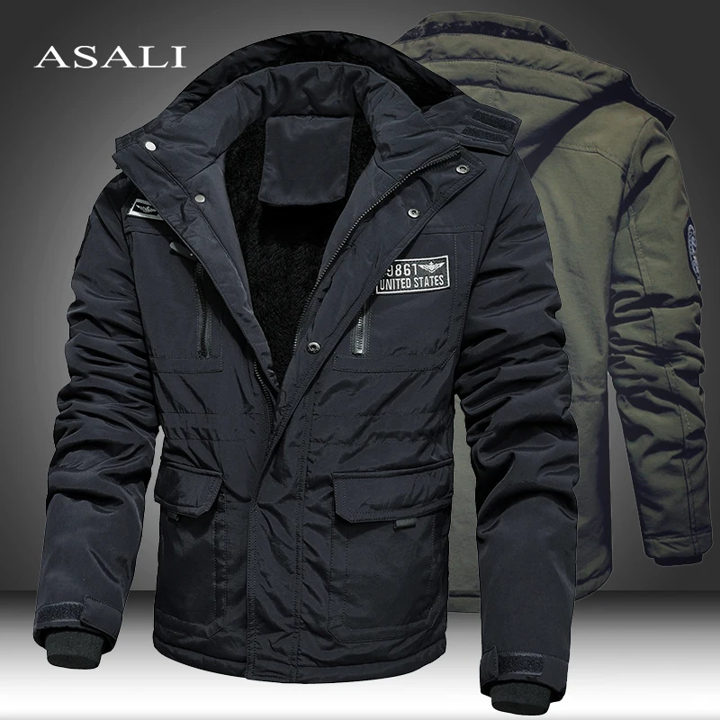 Мужская куртка-бомбер большого размера зимняя верхняя одежда флисовая мужская