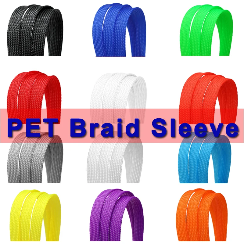 УФ-зеленый, желтый, синий, розовый, флуоресцентный ПЭТ-плетеный провод, кабельная муфта 3, 4, 6, 8, 10, 12, 14 мм, плотная, высокая плотность, расширяемая маркер акриловый сонет ii 2мм флуоресцентный розовый сонет
