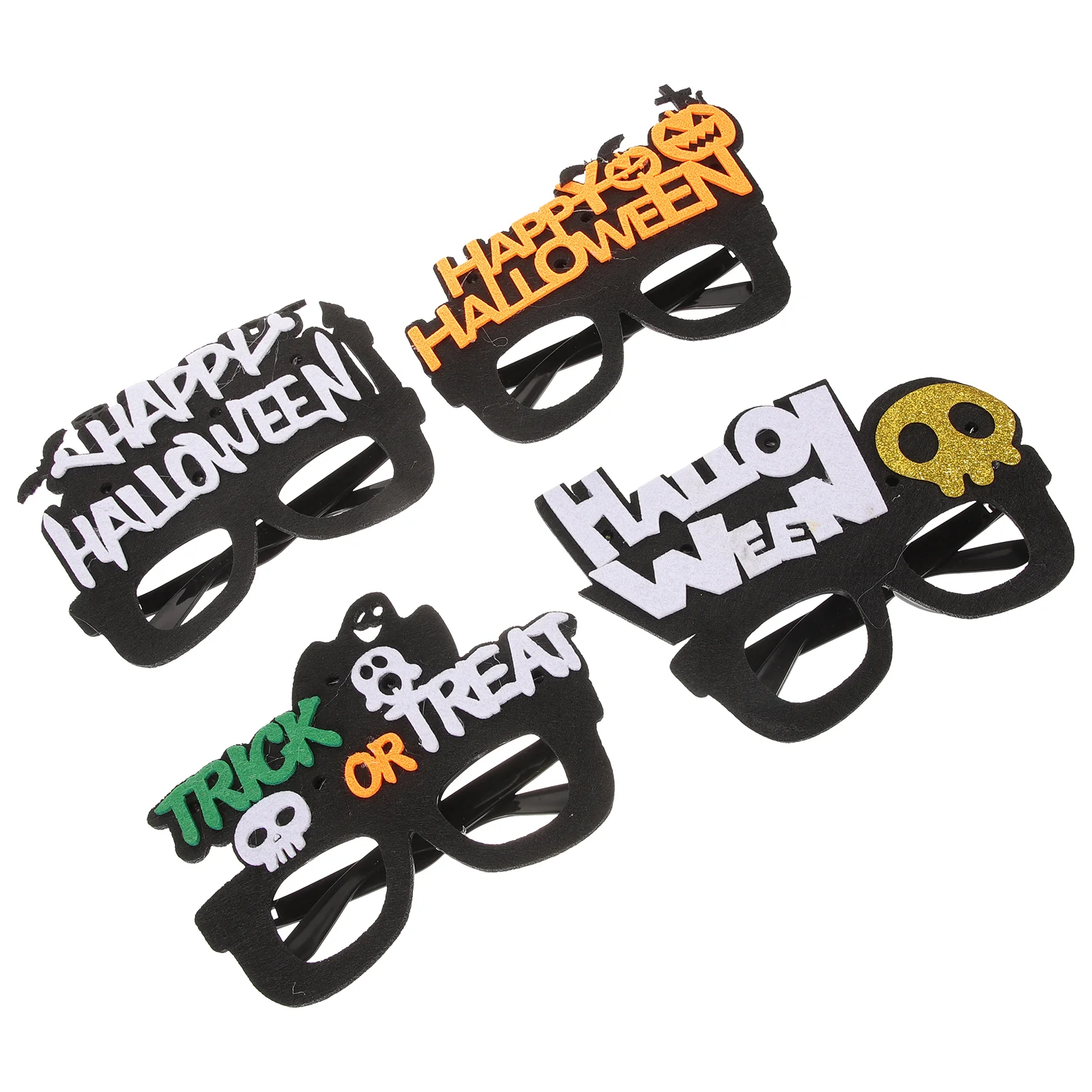 

4pcs Halloween Glowing LED Glasses Light Up Glasses Glowing Eyewear Party Eyeglasses