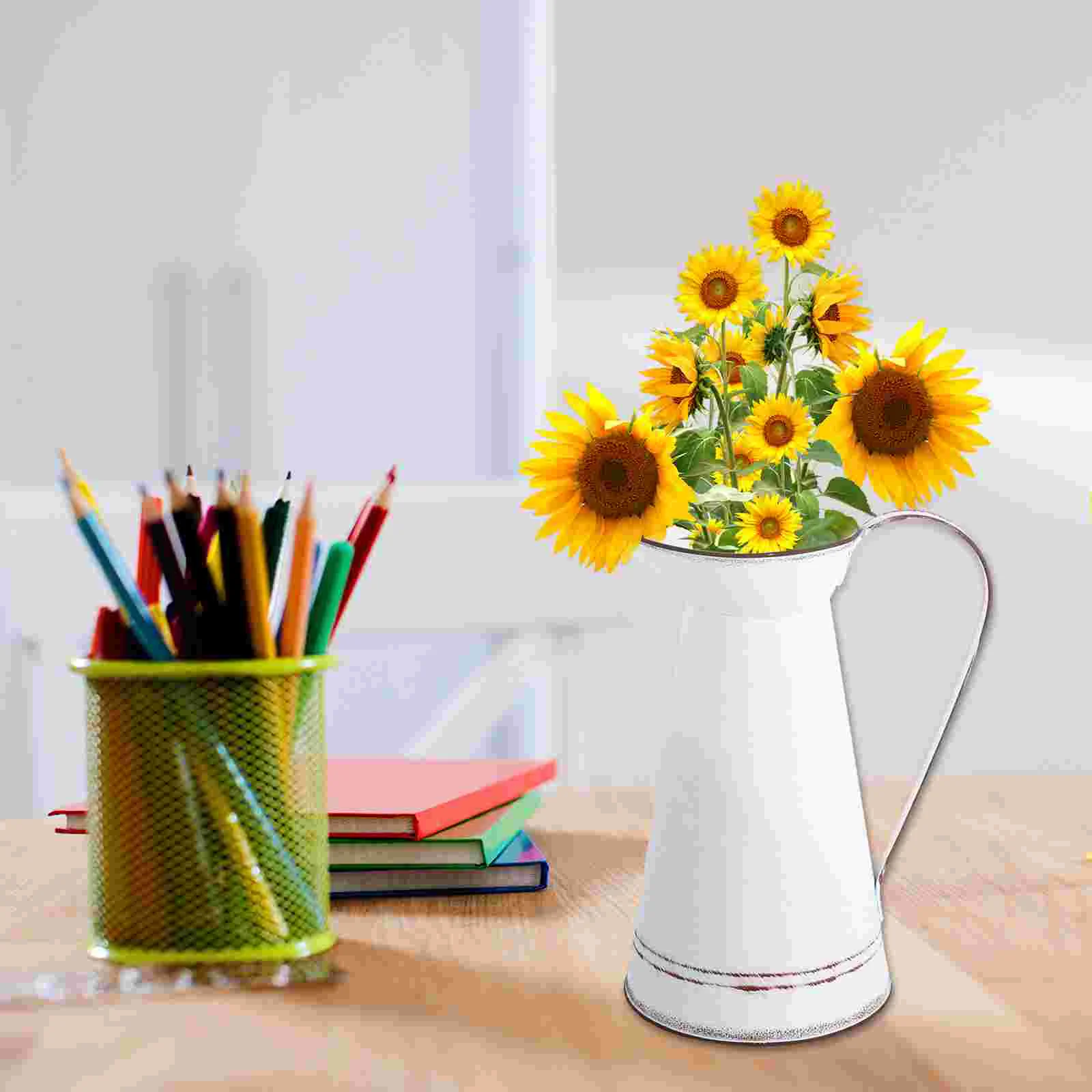 

Vase Flowers Succulent Pots Planter Desktop Flowerpot Plants White