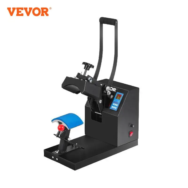 

VEVOR Cap Hat Heat Thermal Press Transfer 5.5 x 3.5 Inch Pneumatic Sublimation Machine Digital Clamshell Durable for DIY 0-399°