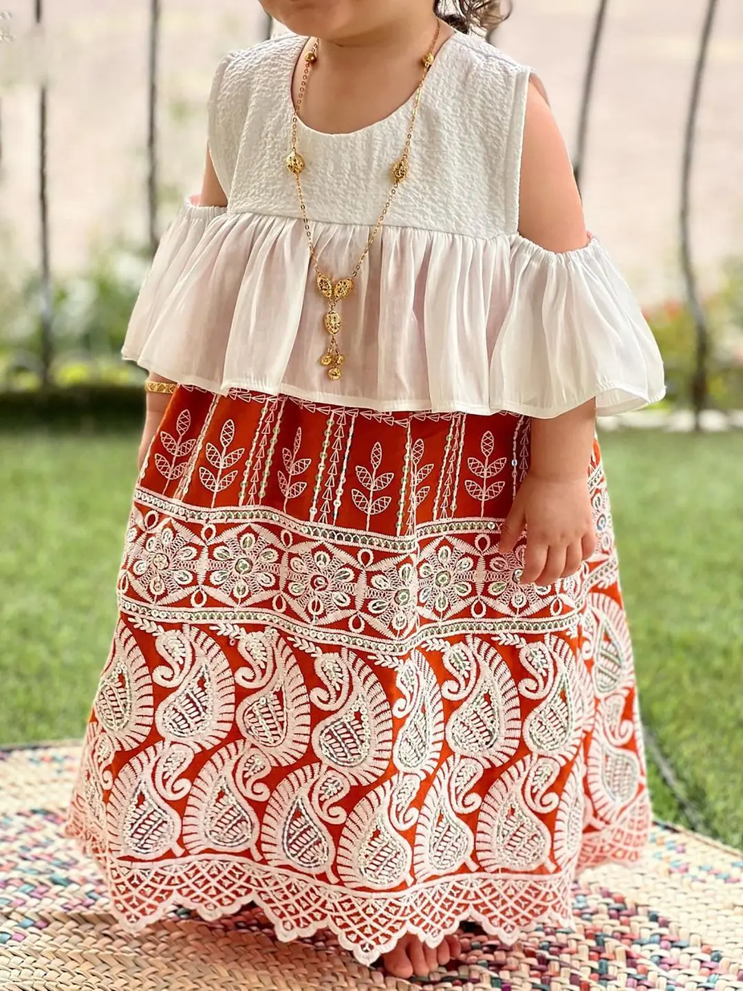 Детское платье макси с мусульманским принтом, длинная абайя для девочек, летнее кимоно, для Ближнего Востока