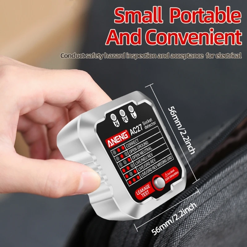 Тестер розеток US/EUPlug Детекторы проверки полярности и фазы Электроскоп для