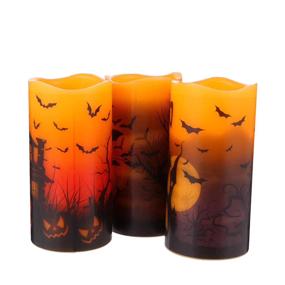 

3Pcs Flameless Flameless Electric Pumpkin Flameless Electric