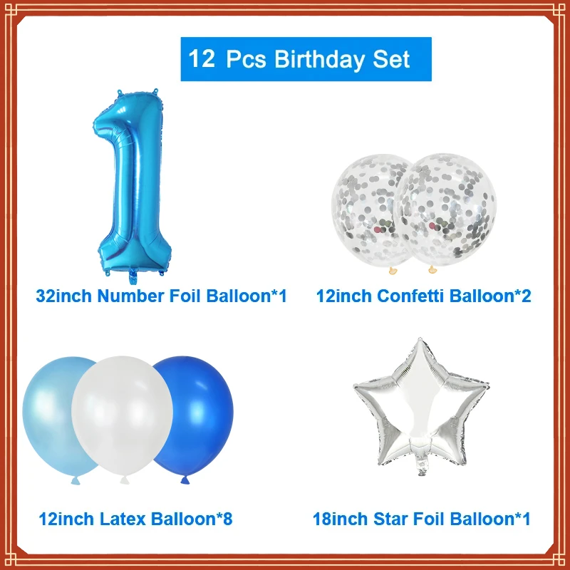 

Foil Birthday Balloon Number 0 1 2 3 4 5 6 7 8 Globos Decorations Latex Balloon Confetti Baby Boy Birthday Party Supplies