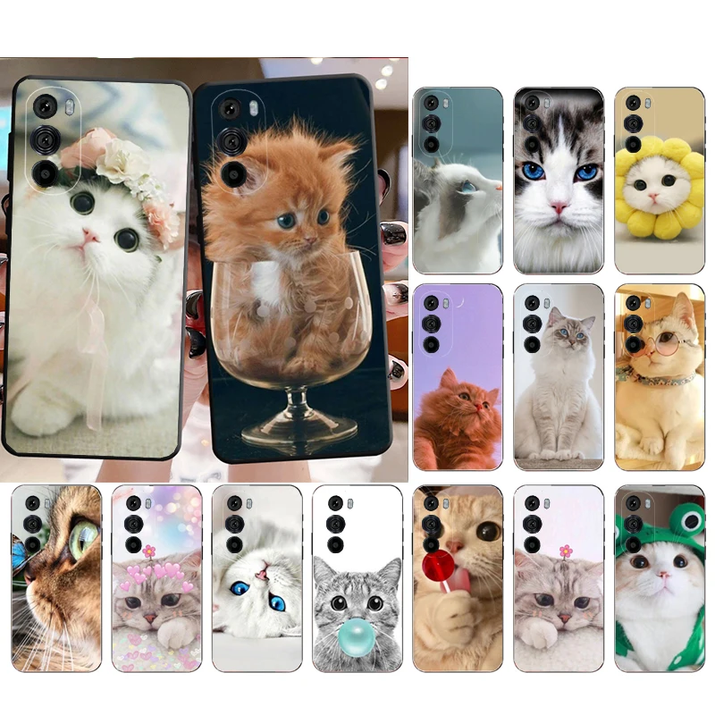 

Phone Case for Moto E22i E22 E32 E40 E20 E7Power E7 E6 Plus Edge X30 20 Lite 20Pro 30 Neo Ultra Fusion Cute Cat Case