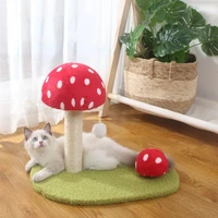 cat tree scratcher sisal material mushroom shaped cats scratching toy jumping platform cat supplies