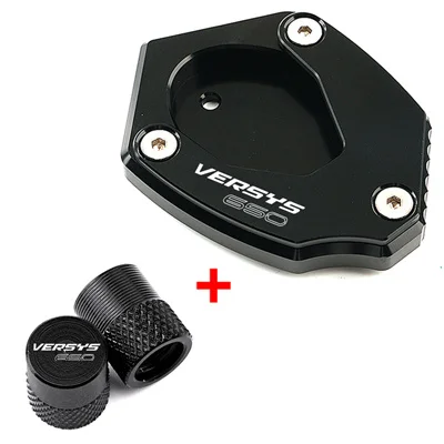 

Для kawasaki versys 650 Versys 650 VERSYS 650 2010-2025 + боковая подставка для мотоцикла, увеличенная пластина, подставка и колпачки для клапанов шин