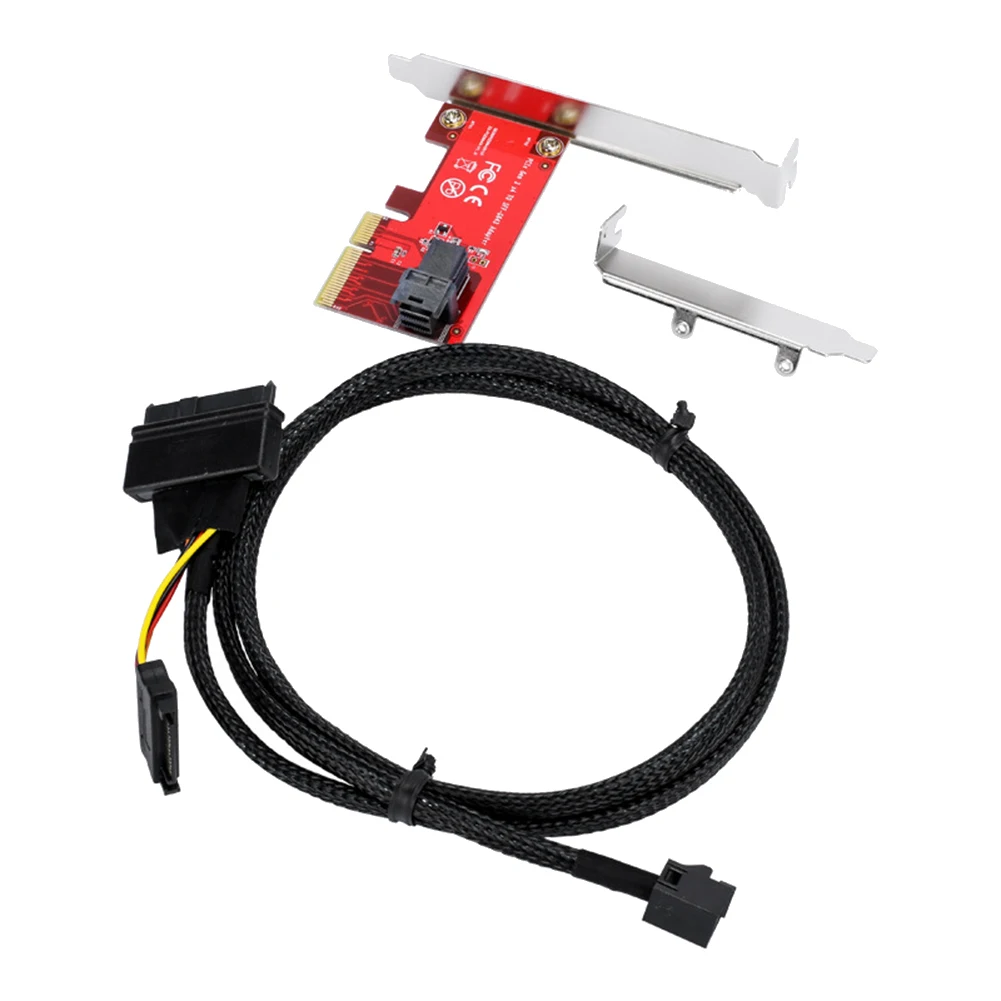 Карта адаптера PCIe — U.2 SFF-8643 Gen 3/4 карта Lane для SSD с кабелем Mini-Sas (SFF-8643) 8639 майнинга
