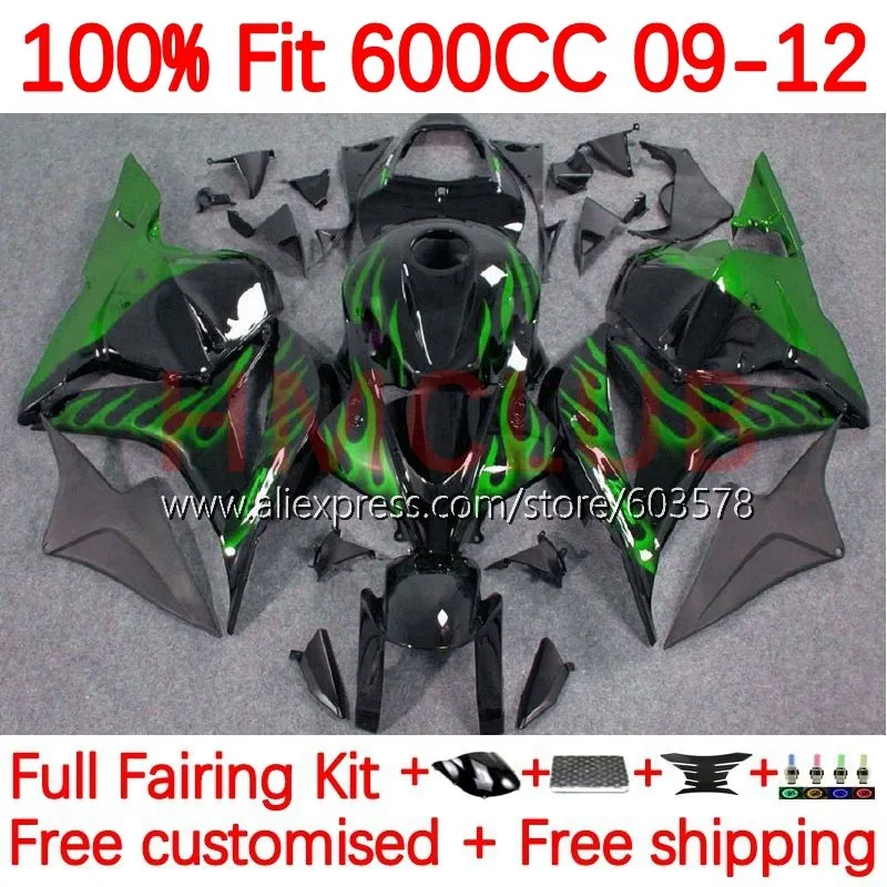 

Инъекция для HONDA CBR 600 CBR600 RR CC 600RR F5 CBR600RR green flames 2009 2010 2011 600CC 09 10 11 12 обтекатель 2012 № 48