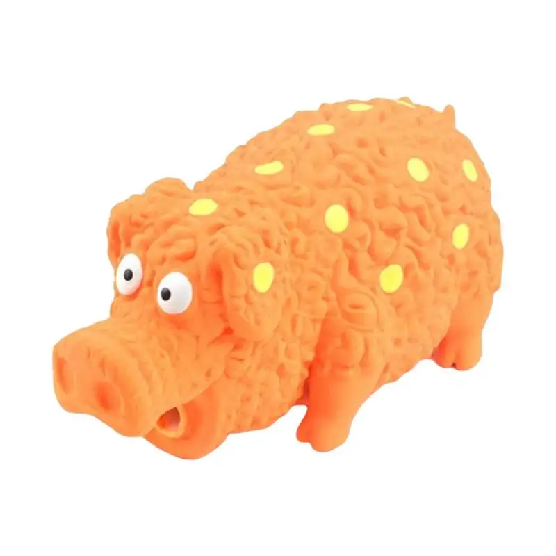

Rubber Pig Squeaker Dog Chew Toys Grunting Pig Dog Toy That Oinks Grunts For Small Medium Large Dogs Squeaker Chew Training Pupp