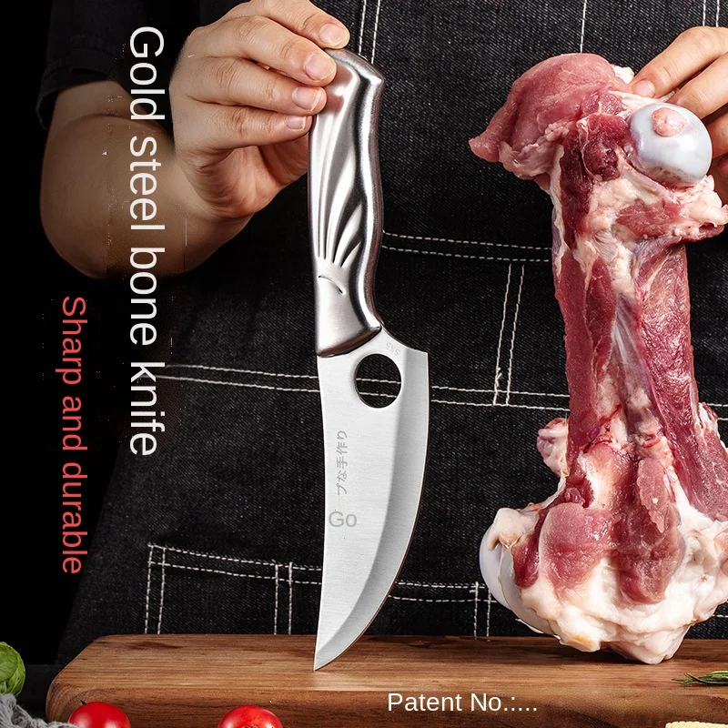 

All-Steel Chef Butchers' Knife Cut Bone Cut Meat Small Machete Kitchen Household Stainless Steel Boning Knife knife