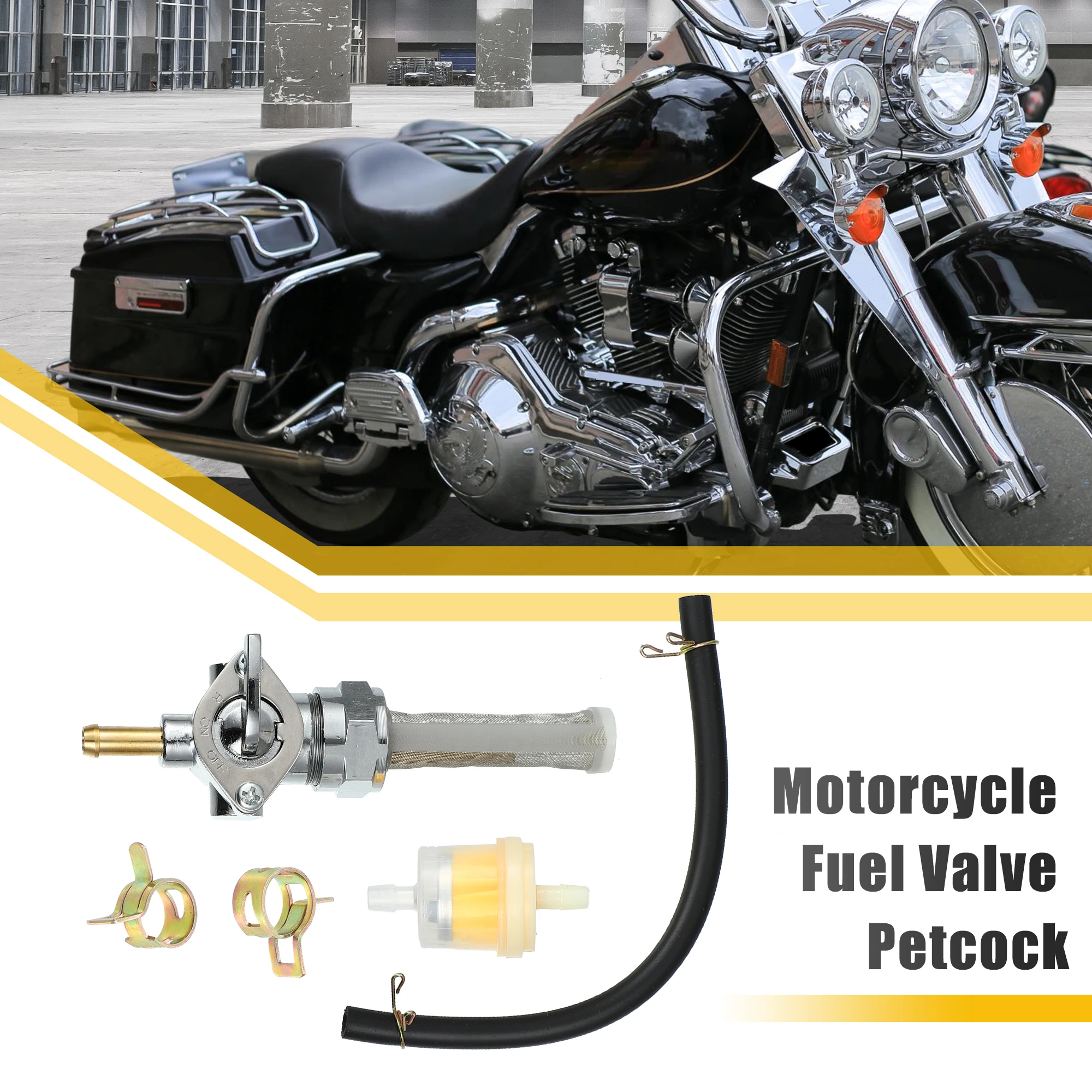 

Motoforti Motorcycle Gas Fuel Petcock Tank Shut Off Valve Switch 62168-81 62167-81 62163-75 for Harley Sportster Big Twin 75-06