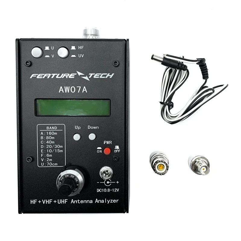 AW07A 1 5-490 МГц анализатор антенн HF/VHF/UHF SWR тестер антенны метр 160M сети
